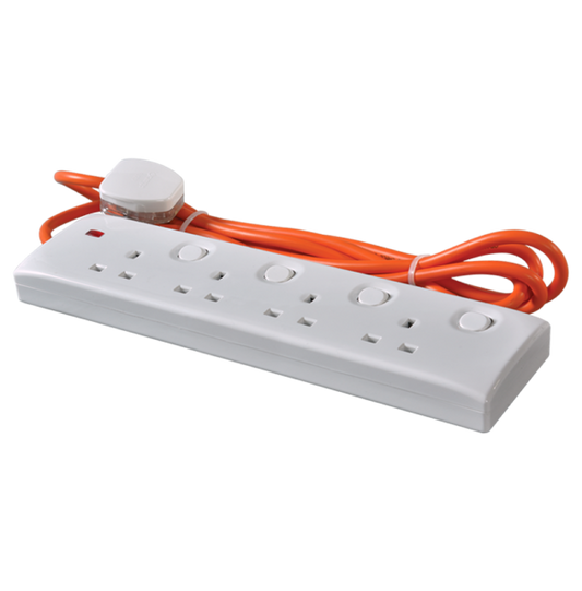 Orange Electric Trailing Socket