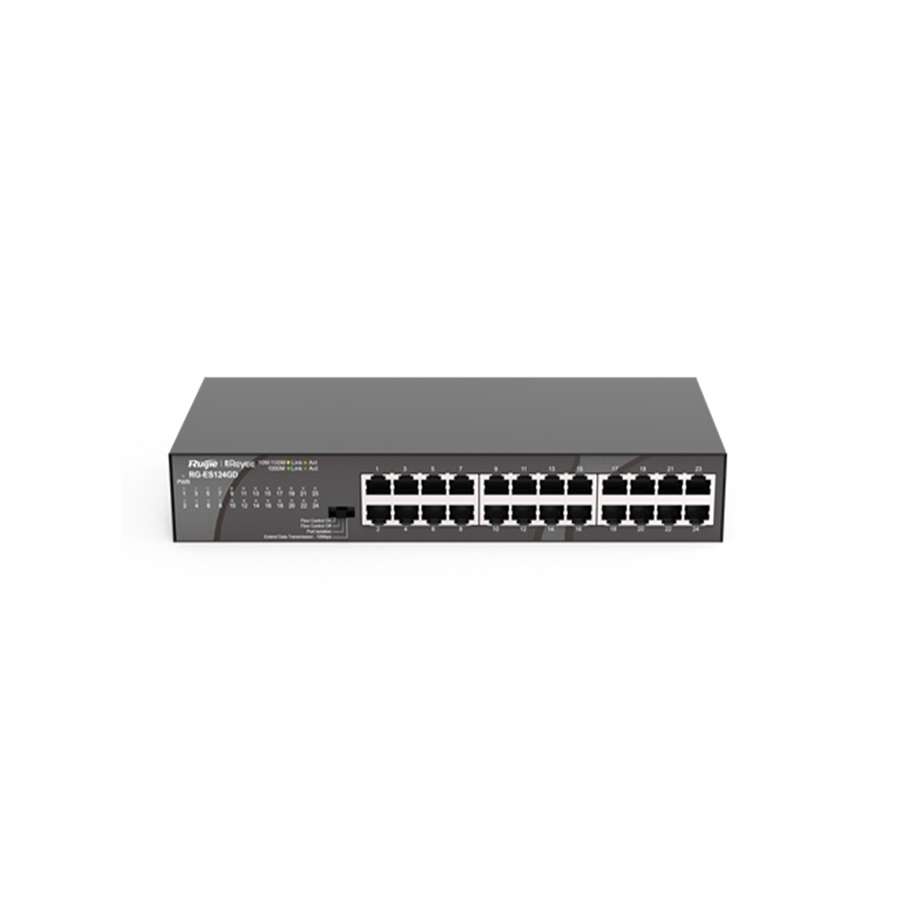 RG-ES124GD, 24-port 10/100/1000Mbps Unmanaged Switch